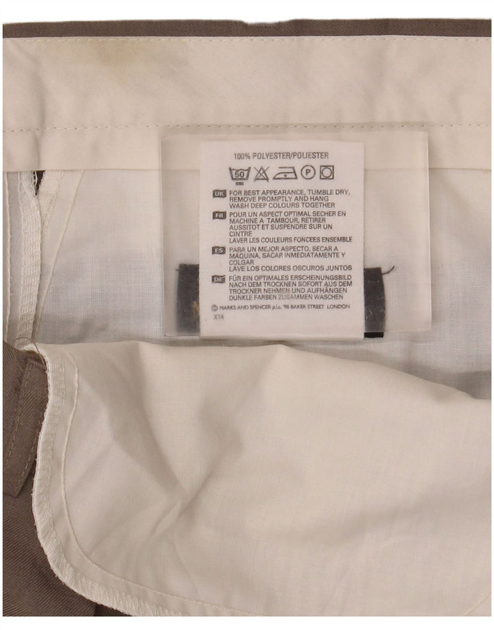 Marks & Spencer Mens St. Michael Pegged Casual Trousers W38 L29 Brown