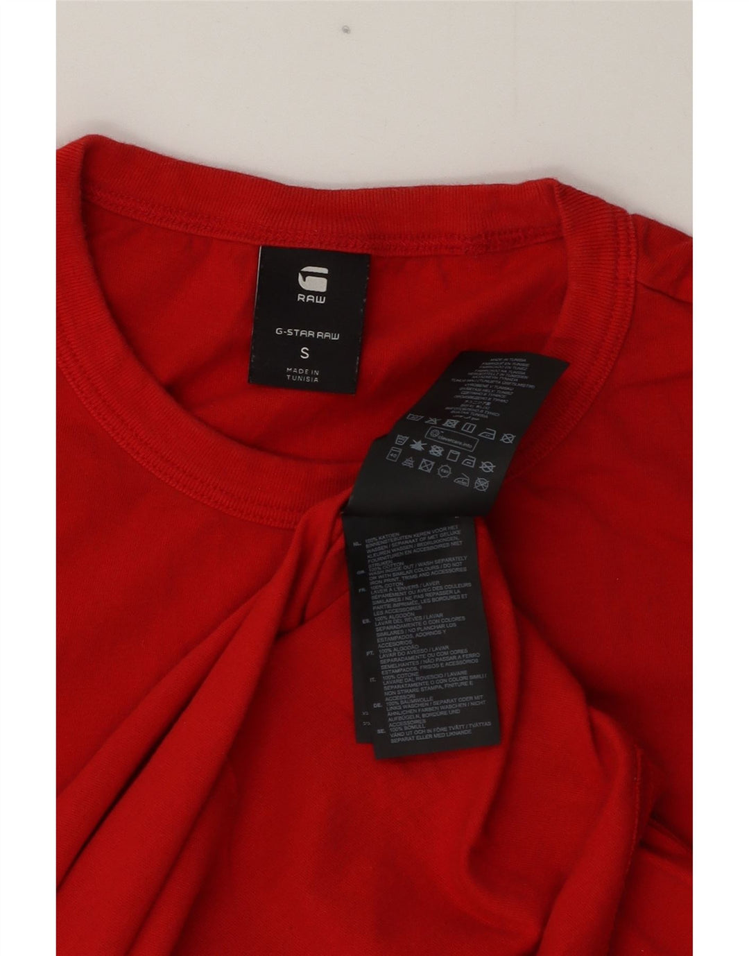G-Star Mens T-Shirt Top Small Red Cotton