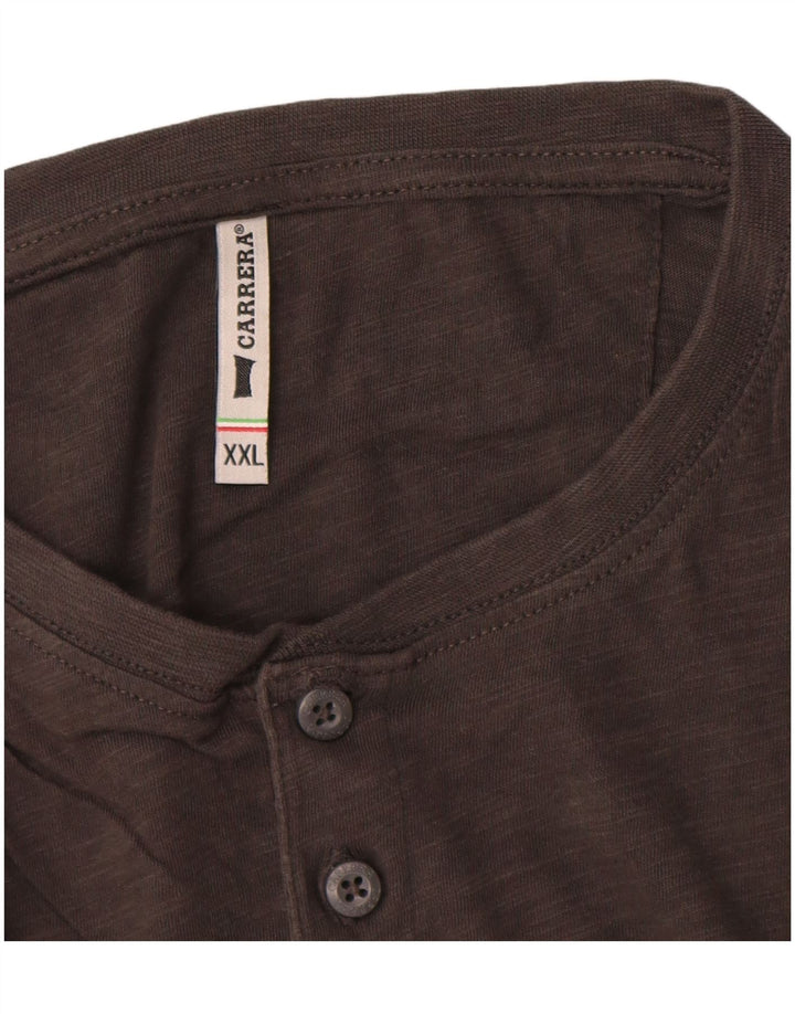 Carrera Herre T-Shirt Top 2XL Grå Bomuld