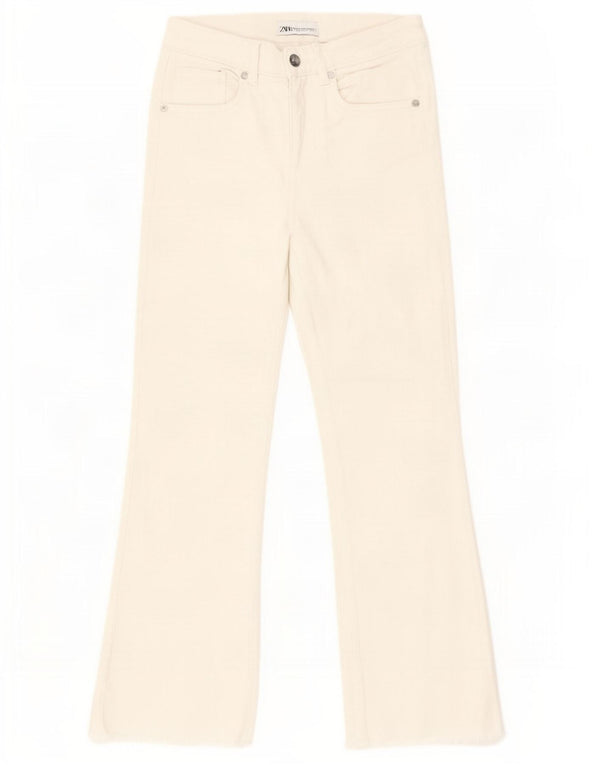 Zara Womens Bootcut Jeans EU 34 2XS W24 L25 White