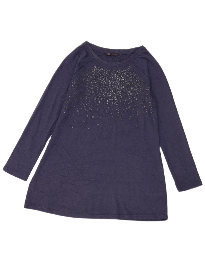 Marks & Spencer Tunique à manches longues pour femme UK 10 Small Bleu marine