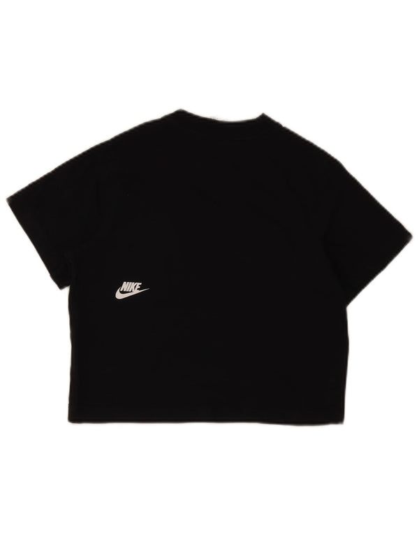 T-shirt grafica per ragazze Nike Top 8-9 anni piccola in cotone nero