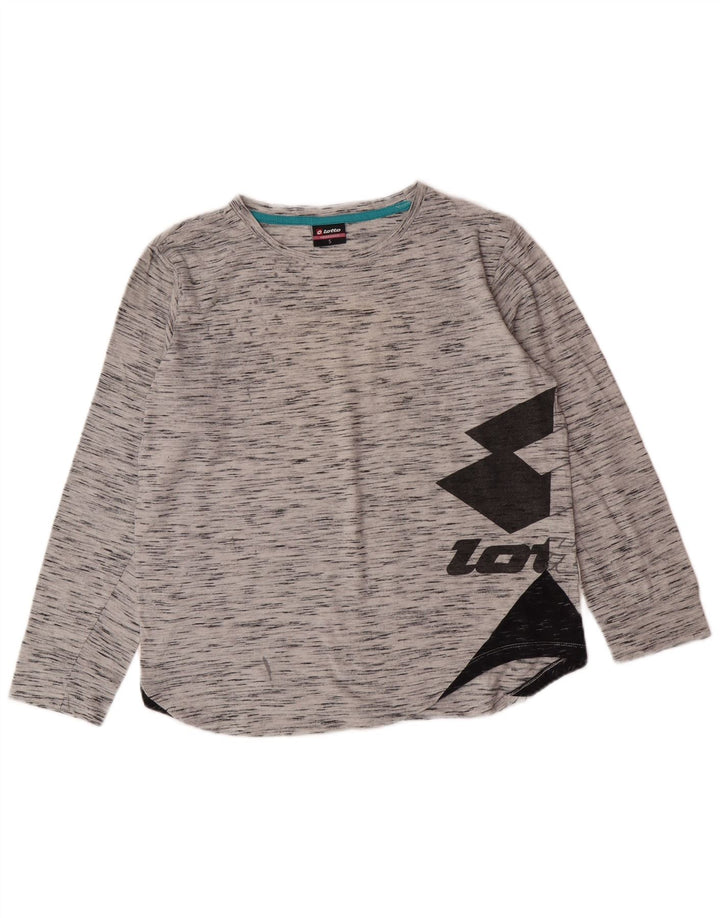 LOTTO Dame Oversized grafisk top Langærmet UK 10 Small Grå Flecked