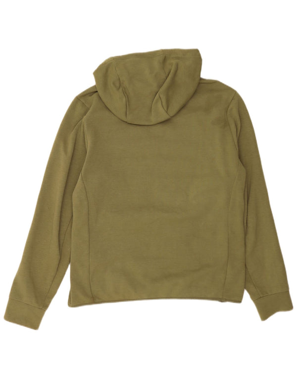 Maglione con cappuccio e zip da uomo Adidas grande sportivo in poliestere verde