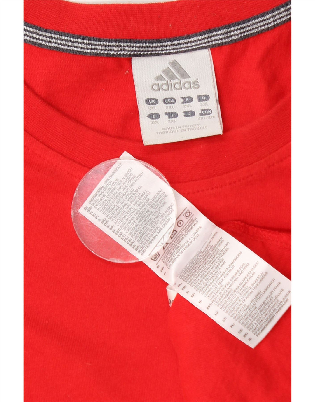 Adidas Haut à manches longues pour homme en coton rouge 2XL