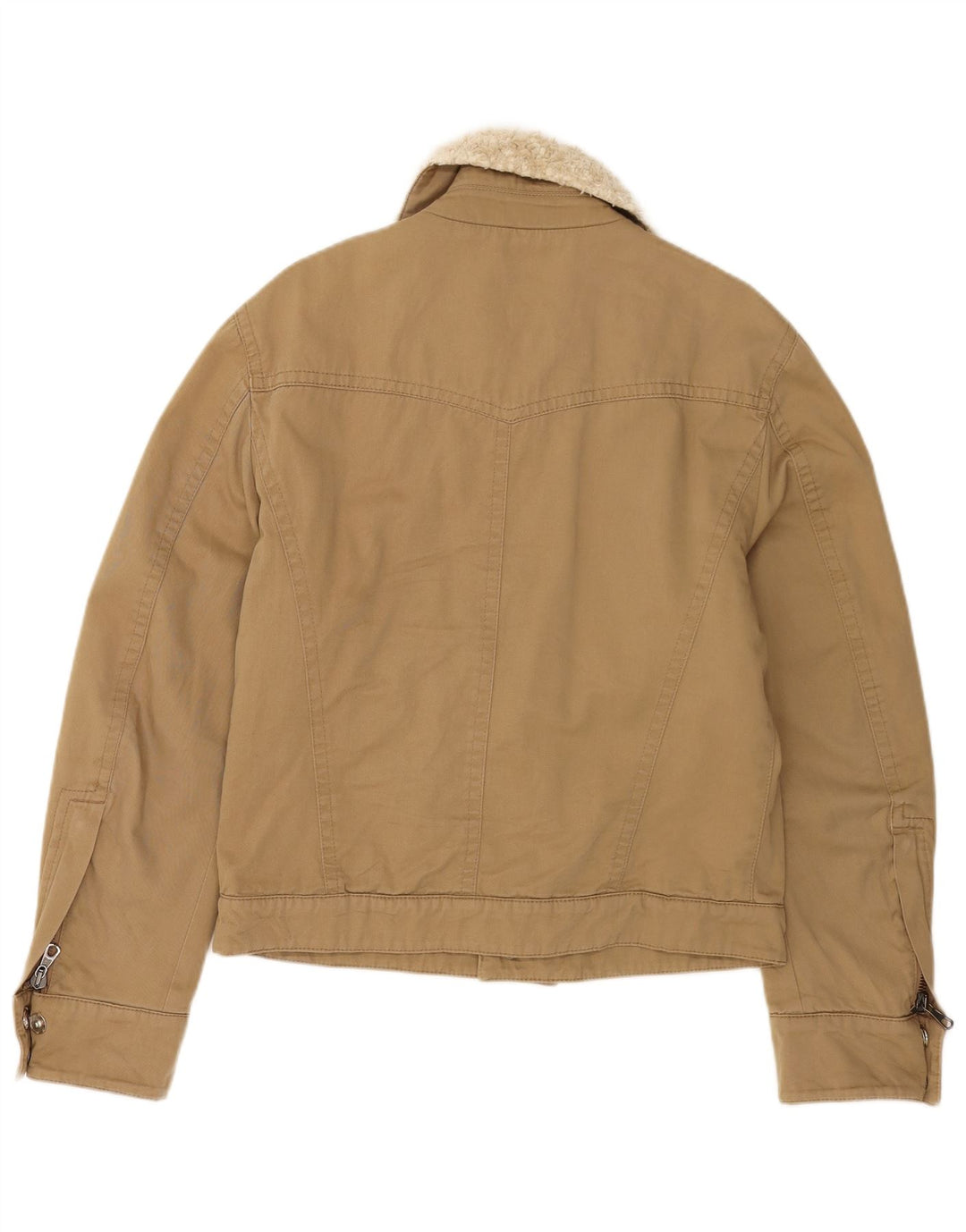 Iceberg Mens Utility Jacket IT 52 XL Beige Cotton