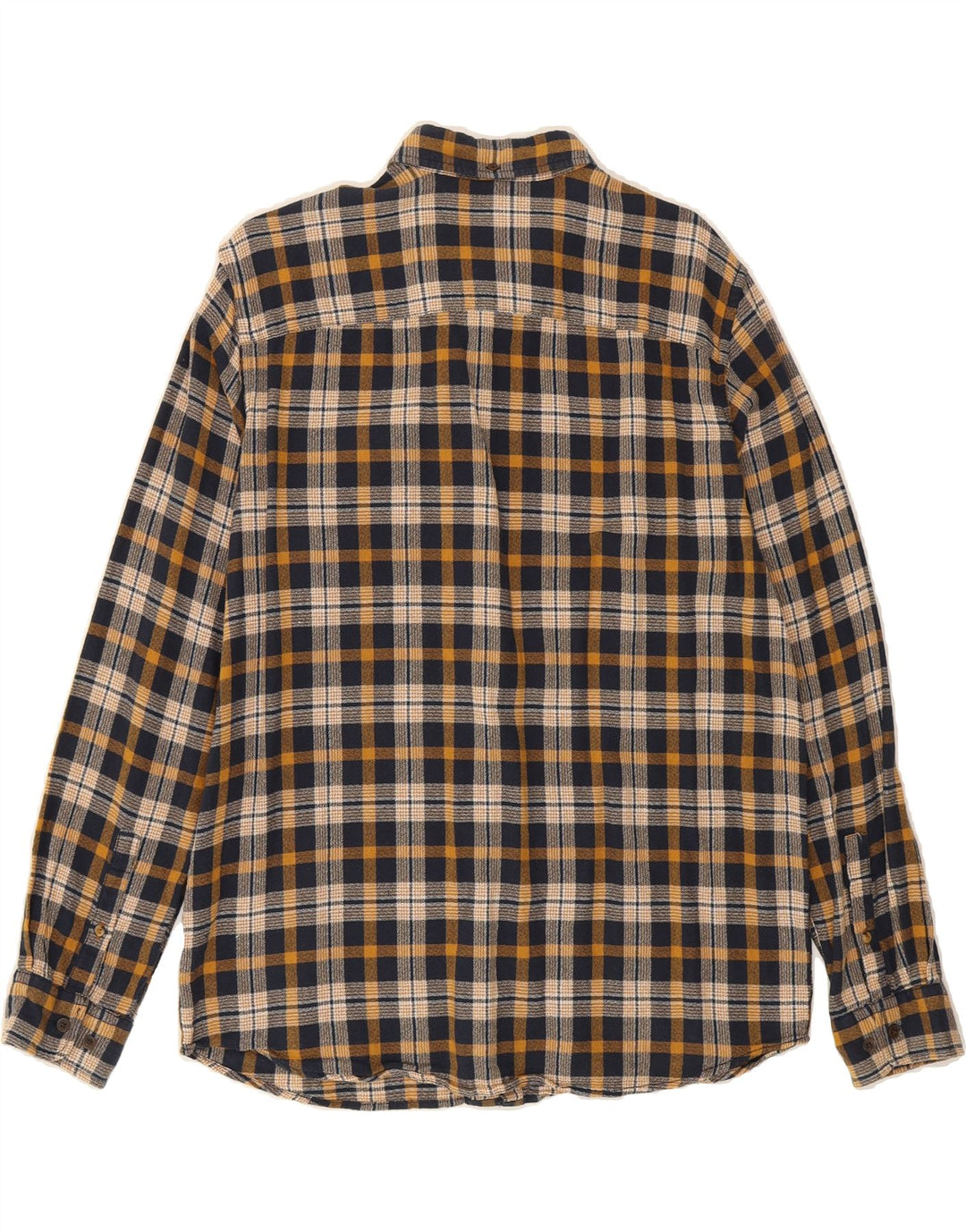 JACK & JONES Mens Flannel Shirt XL Brown Check Cotton Vintage Jack & Jones and Second-Hand Jack & Jones from Messina Hembry 