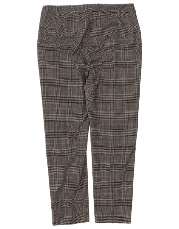Pantaloni de costum conici pentru femei Hobbs UK 12 Medium L32 L28 Gri Houndstooth