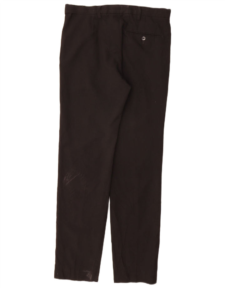 Marks & Spencer Womens Slim Fit Suit Trousers W30 L33 Black Polyester
