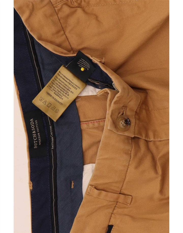 Scotch & Soda Mens Chino Shorts W33 Medium Beige Cotton