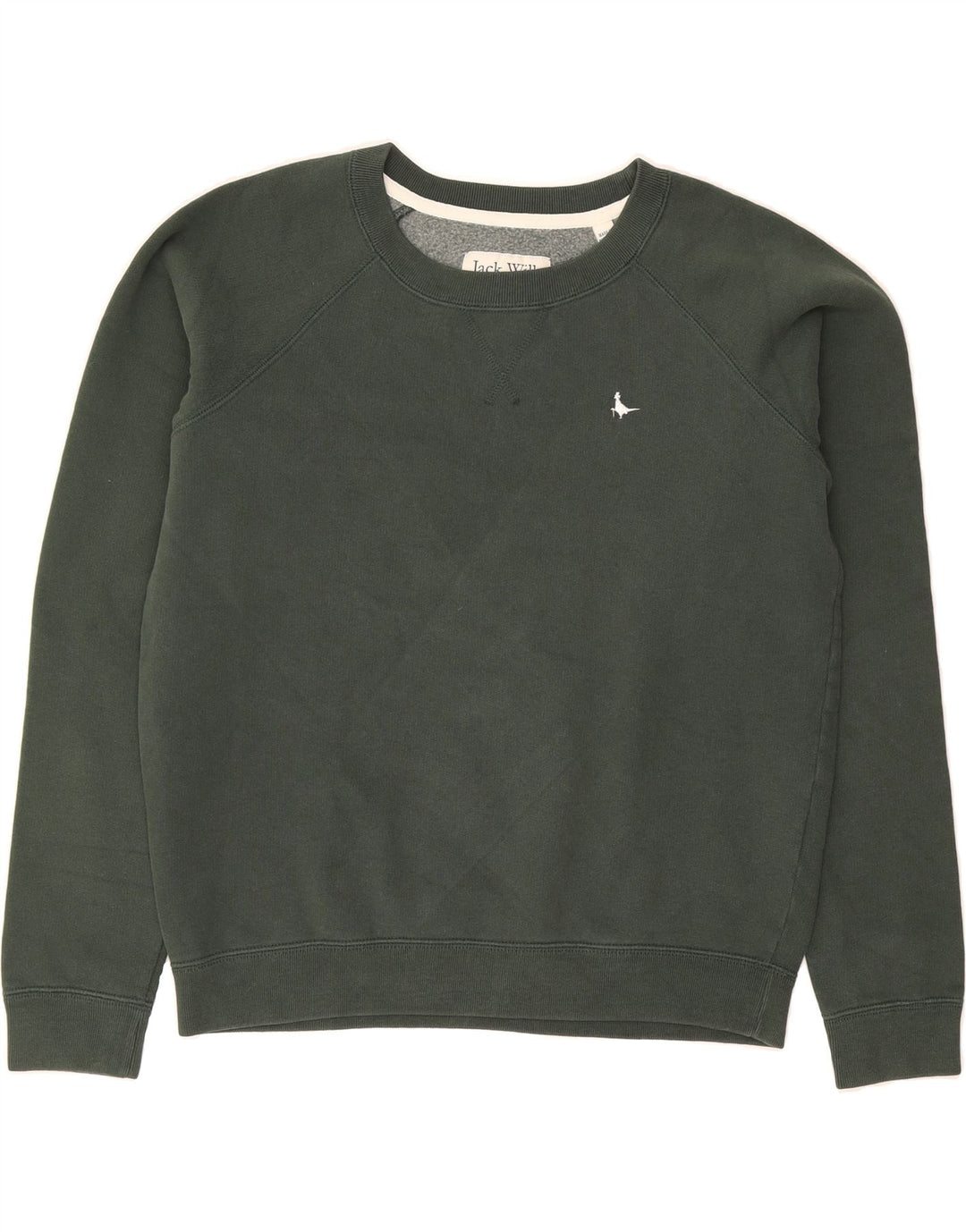 JACK WILLS Womens Oversized Sweatshirt Jumper UK 8 Small Green Cotton Vintage Jack Wills and Second-Hand Jack Wills from Messina Hembry 