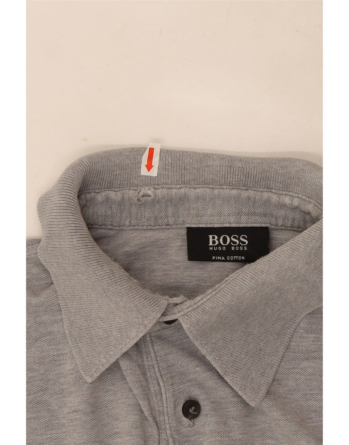 Hugo Boss Herre poloshirt Medium Grey Flecked Bomuld