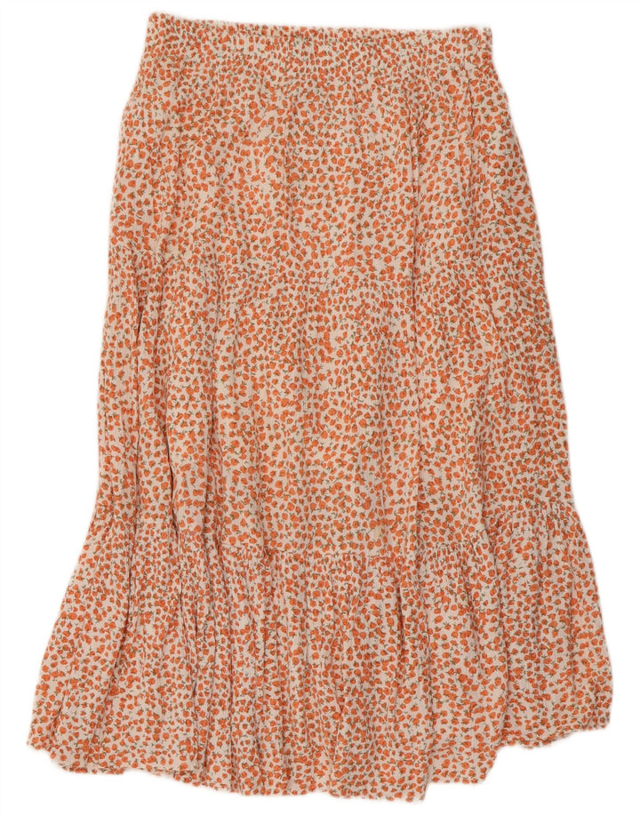 FRENCH CONNECTION Womens A-Line Skirt US 8 Medium W30  Orange Floral