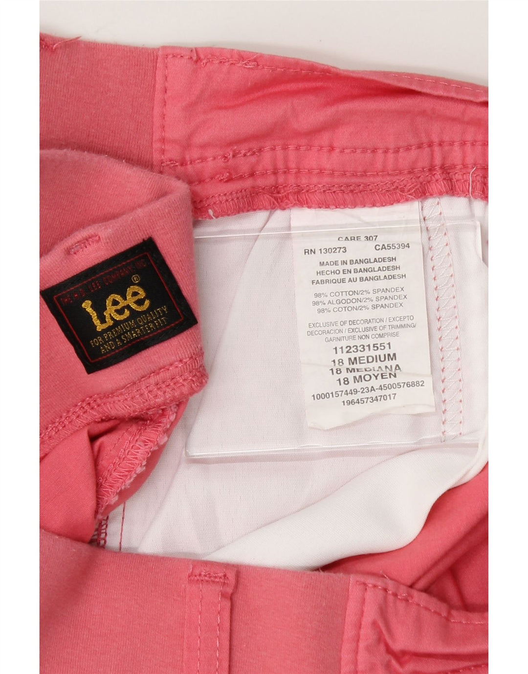 LEE Womens Cargo Shorts US 18 2XL W38  Pink Cotton Vintage Lee and Second-Hand Lee from Messina Hembry 