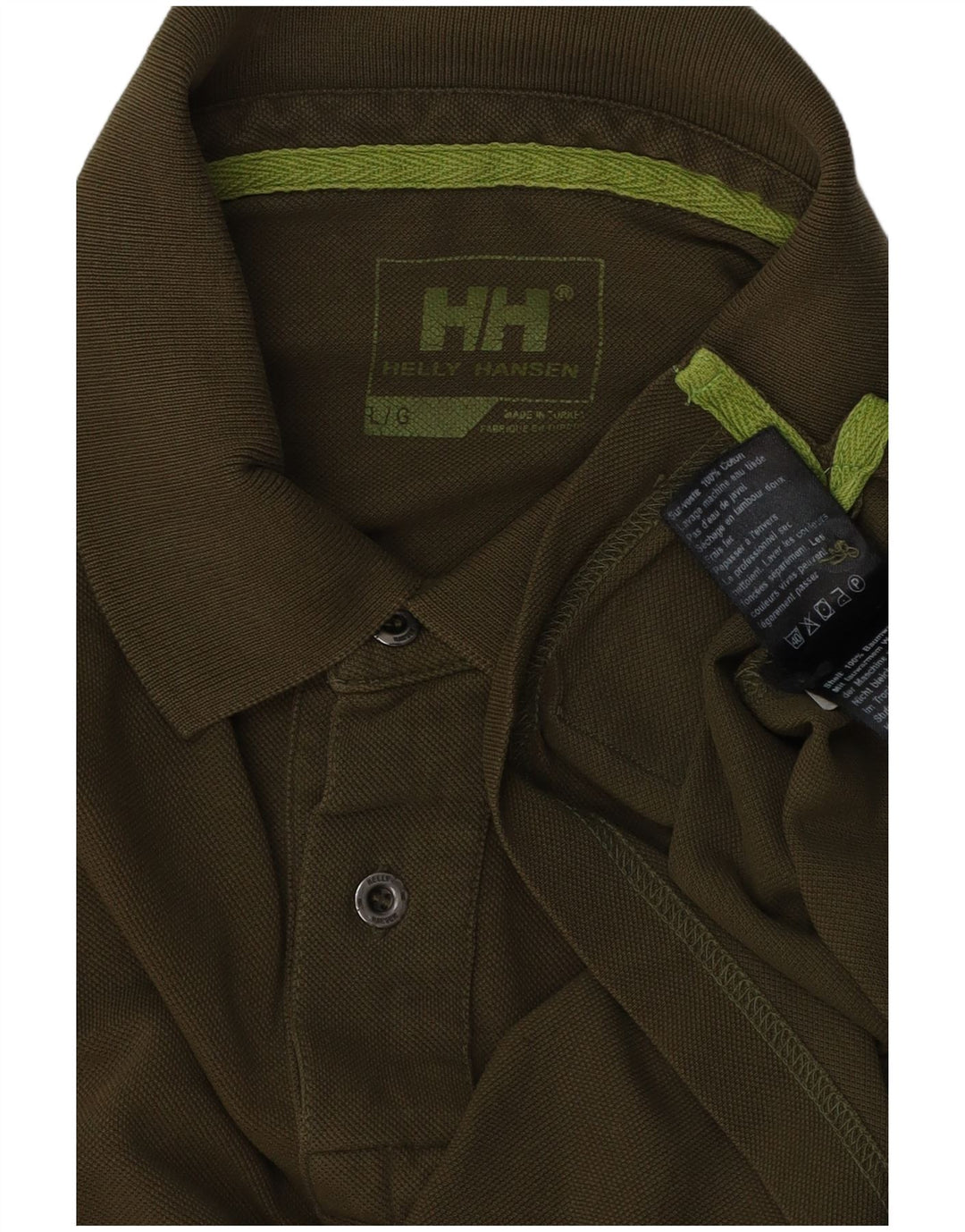 Polo grafica da uomo HELLY HANSEN grande in cotone kaki