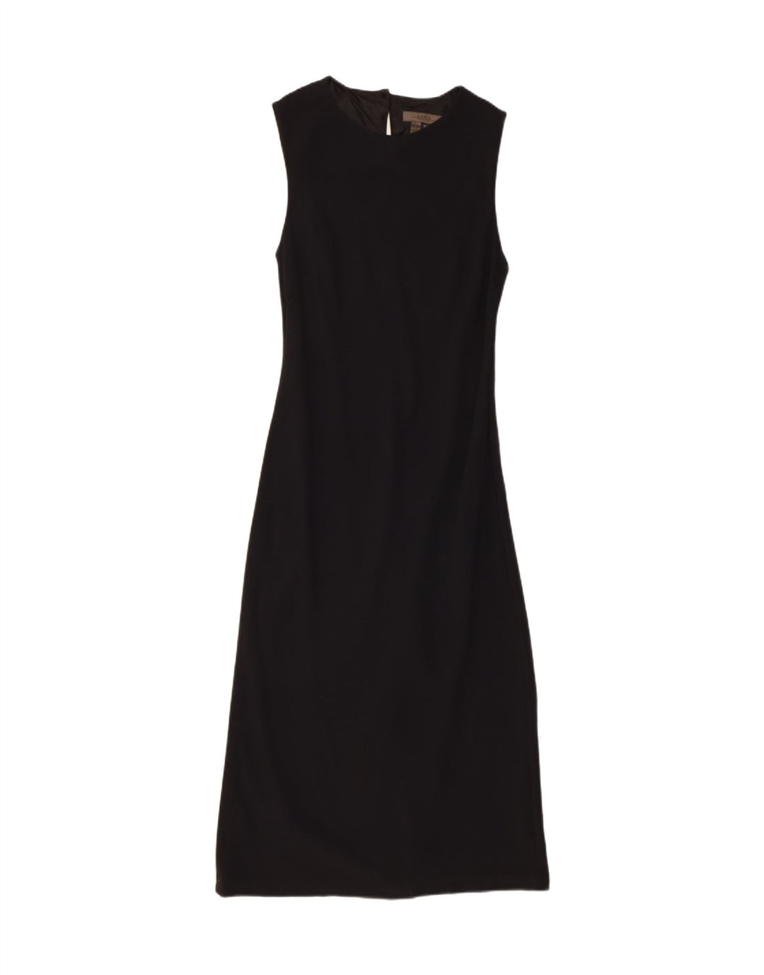 ZARA Womens Sleeveless Maxi Dress EU 42 Large Black Wool Vintage Zara and Second-Hand Zara from Messina Hembry 