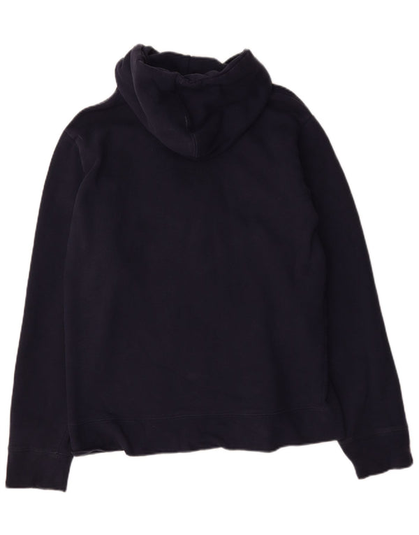 The North Face Mens Graphic Hoodie Jumper Medium Navy Blue Cotton