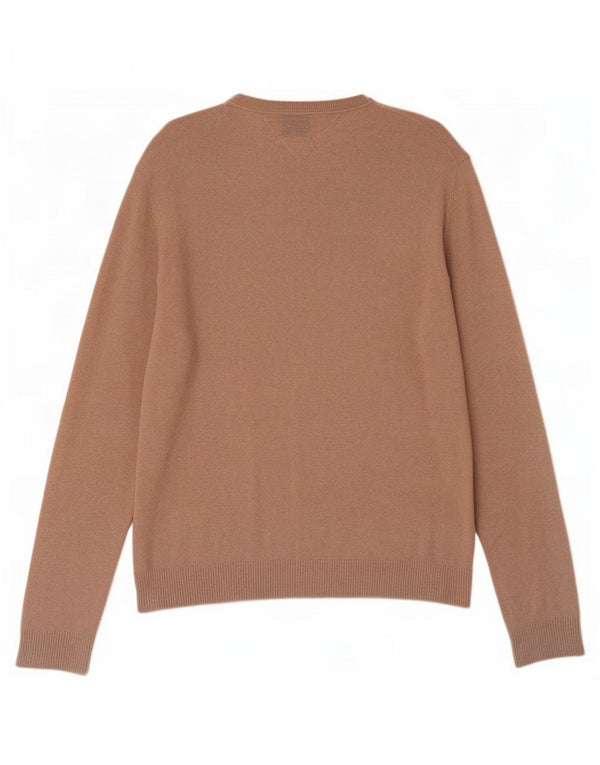 Tommy Hilfiger Herre V-hals sweater XL Brun Bomuld