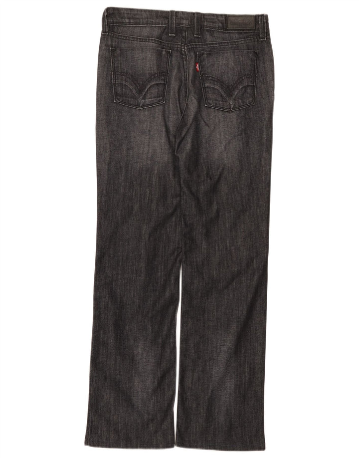 Calça jeans feminina Levi's 627 Straight W30 L29 cinza algodão