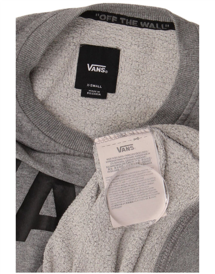VANS Mens Sweatshirt Jumper XS Grey Flecked Cotton