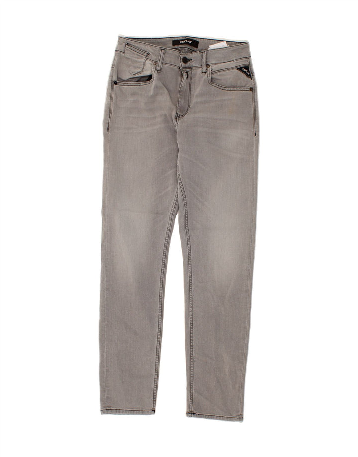 REPLAY Womens Slim Jeans W27 L28 Grey Cotton Vintage Replay and Second-Hand Replay from Messina Hembry 