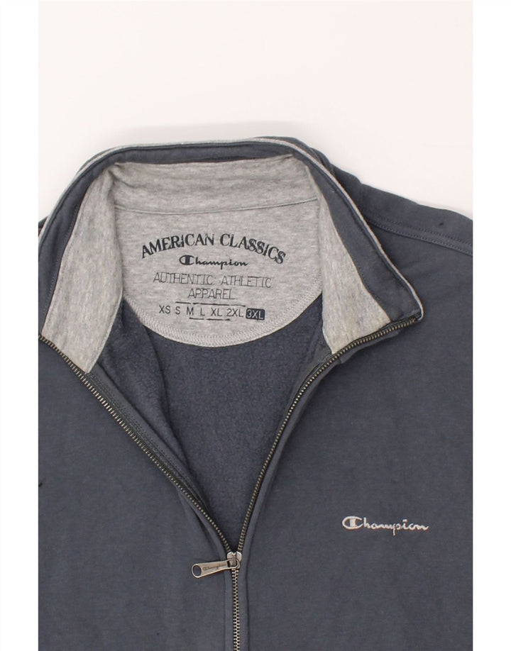 CHAMPION Mens Tracksuit Top Jacket 3XL Navy Blue Cotton