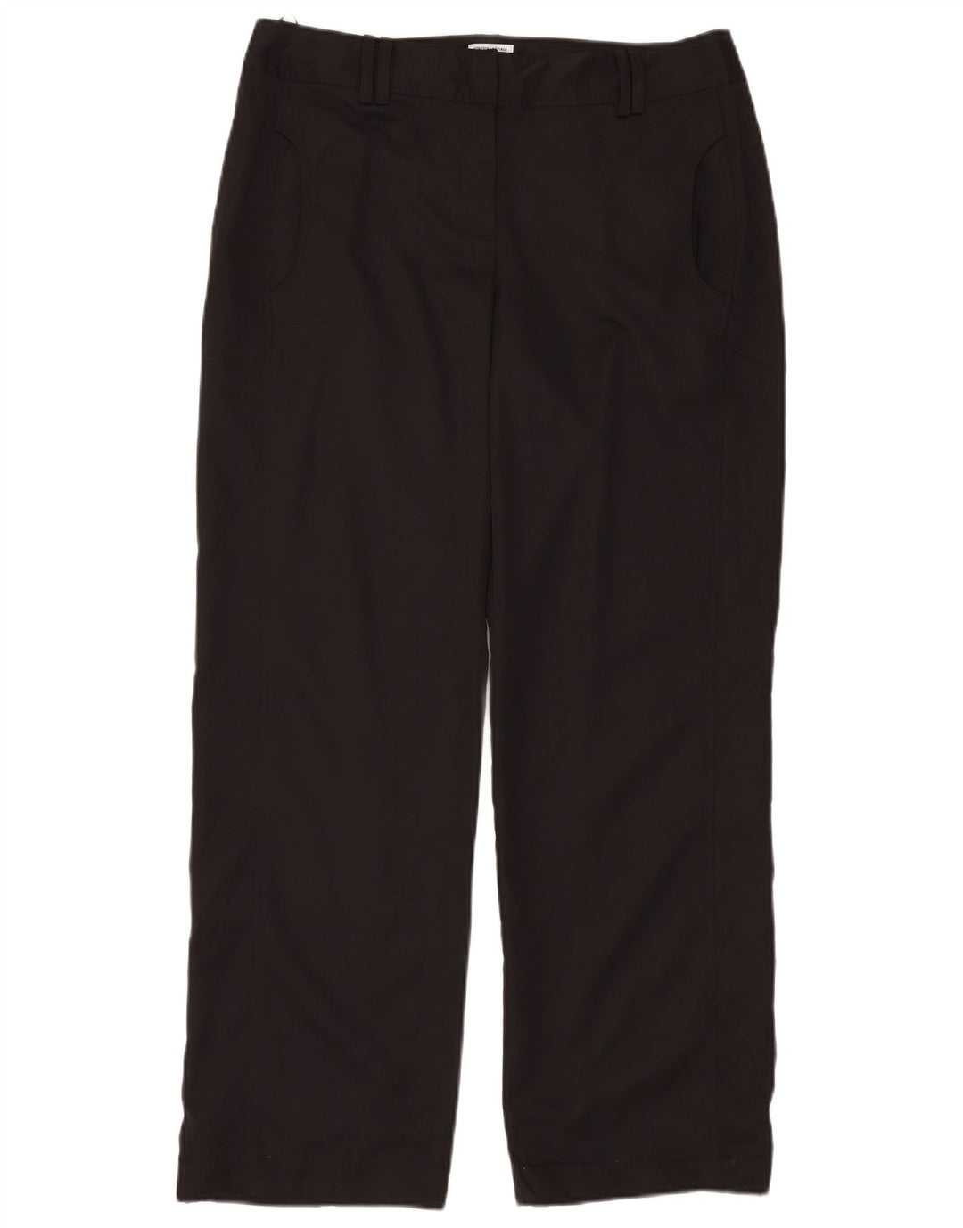 IZOD Womens Straight Chino Trousers US 10 Large W32 L30 Black Polyester