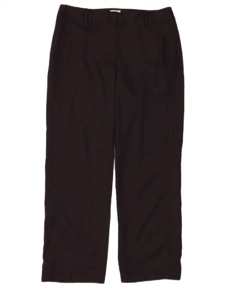 IZOD Womens Straight Chino Trousers US 10 Large W32 L30 Black Polyester