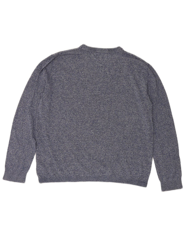 Tommy Hilfiger Womens Crew Neck Jumper Sweater UK 16 Large Navy Blue Cotton