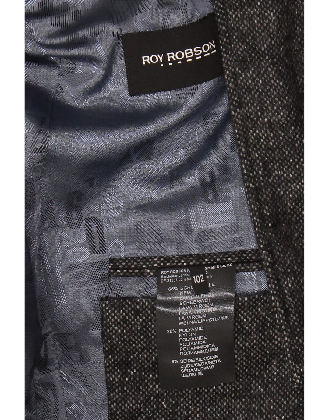 ROY ROBSON Herre 3-knaps blazerjakke UK 38 Medium Grey New Wool