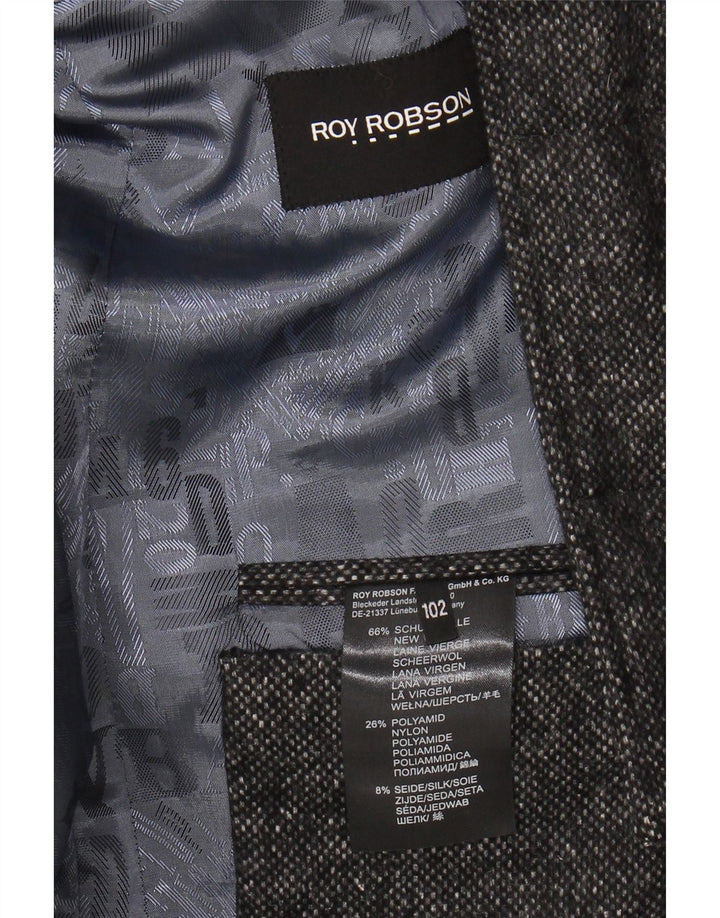 ROY ROBSON Herre 3-knaps blazerjakke UK 38 Medium Grey New Wool