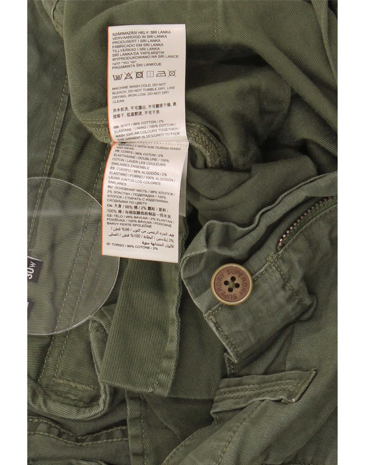 Superdry Mens Cargo Shorts W30 Medium Green Cotton