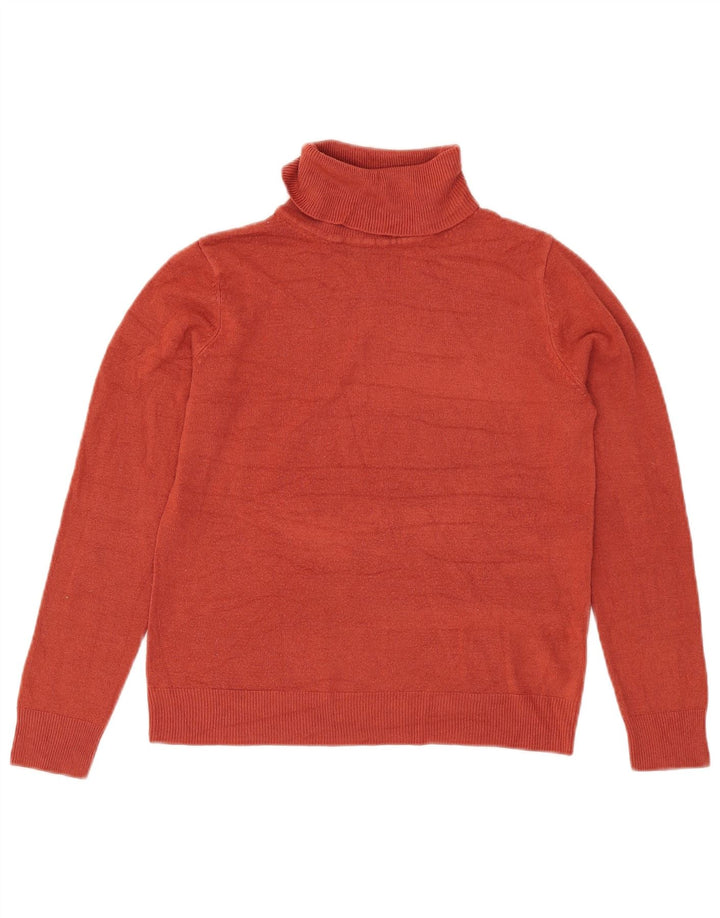 Marks & Spencer Womens Roll Neck Jumper Sweater UK 10 Small Burgundy