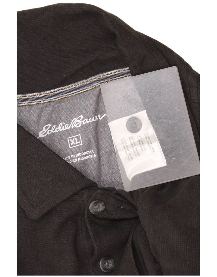 Polo da uomo Eddie Bauer XL in cotone nero
