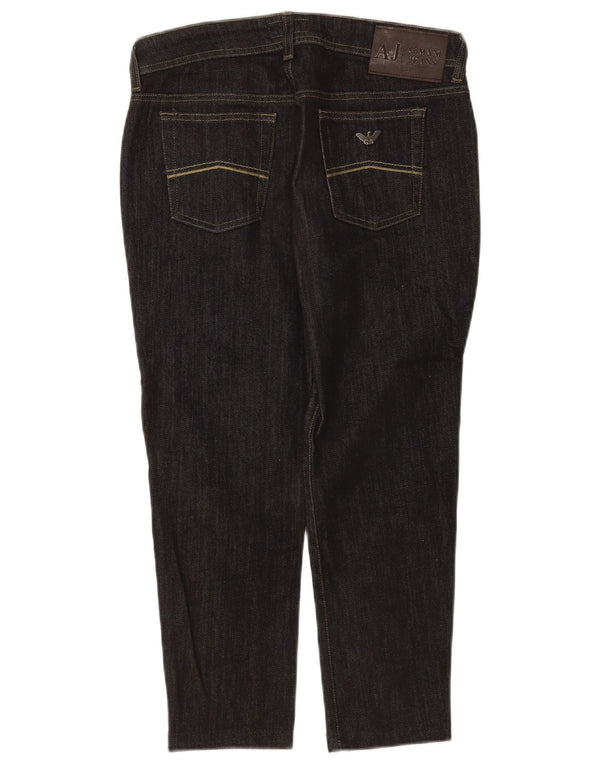 Armani Womens Cropped Jeans W29 L23 Sort bomuld