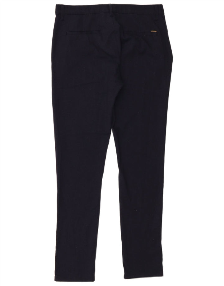 Zara Mens Slim Chino Trousers EU 40 Medium W31 L30 Navy Blue Polyester