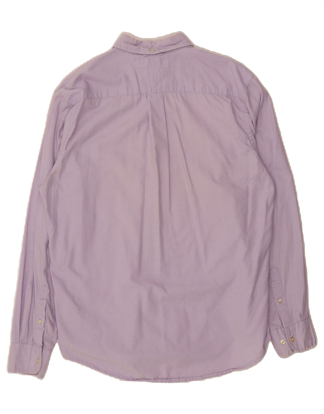TOMMY HILFIGER Mens Classic Fit Shirt Medium Purple Cotton Vintage Tommy Hilfiger and Second-Hand Tommy Hilfiger from Messina Hembry 