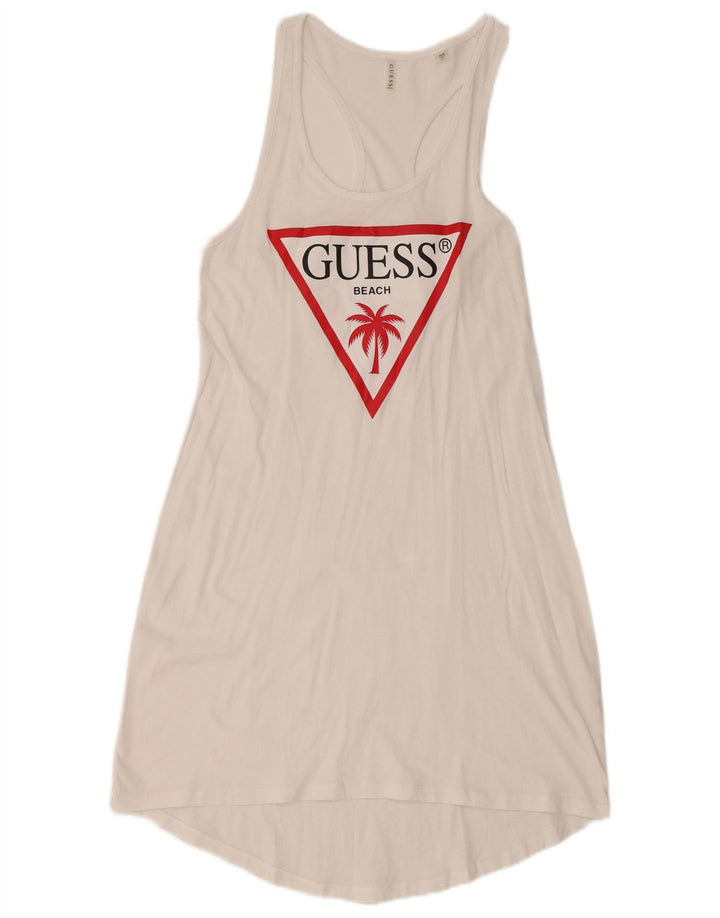Damska sukienka Guess Graphic Sundress UK 12, średnia biel