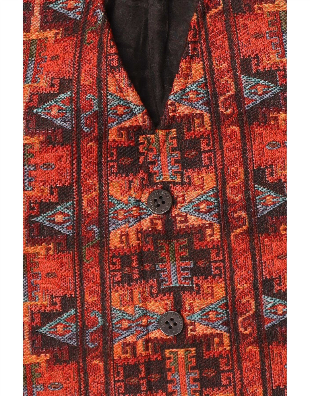 Umberto Ginocchietti Mens Waistcoat Medium Red Geometric