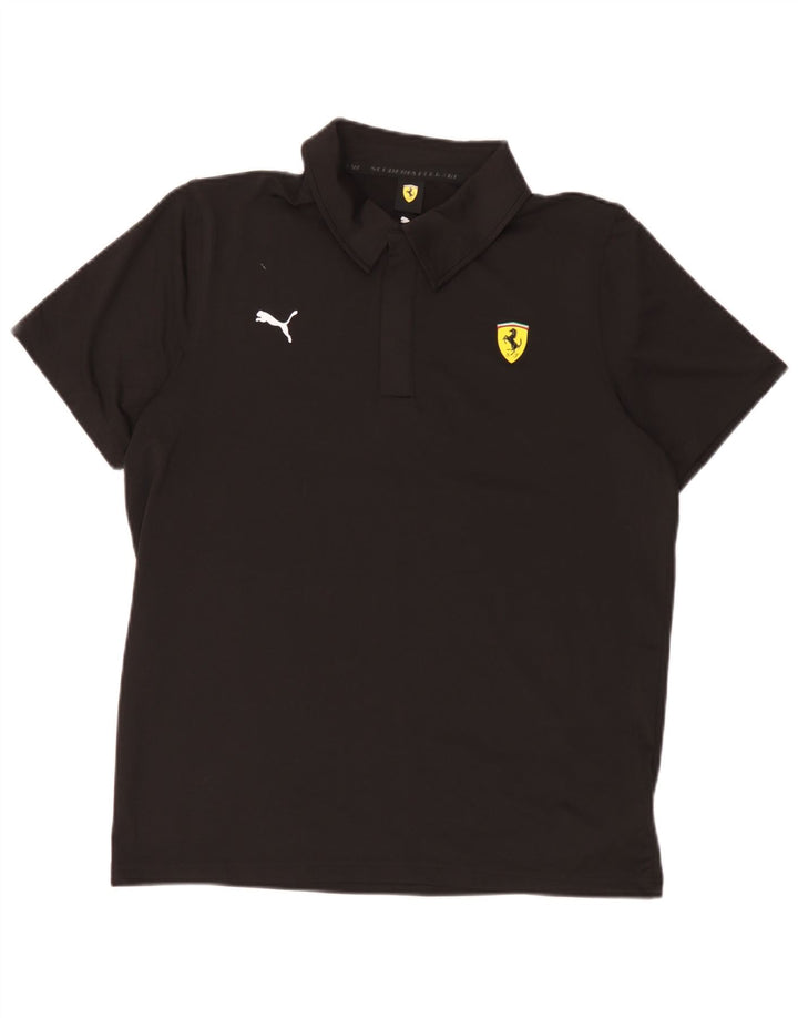 Puma Herren Ferrari Poloshirt Medium Schwarz Polyester
