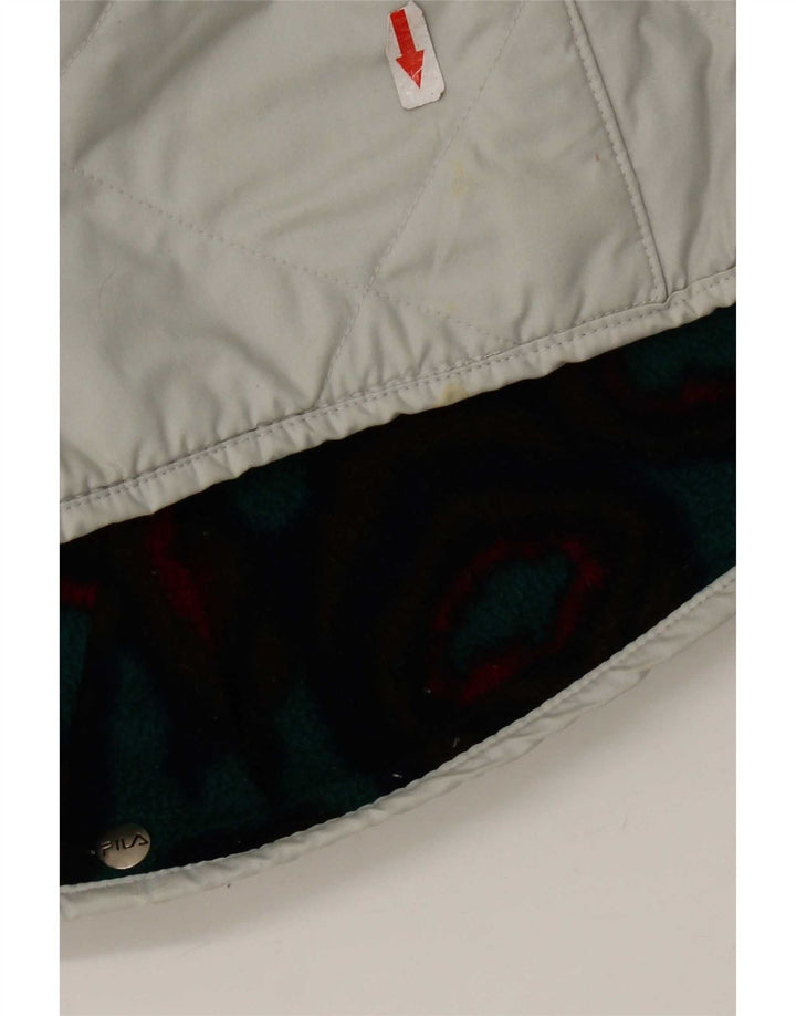 Fila Girls Quilted Jacket 13-14 Years Grey Polyester