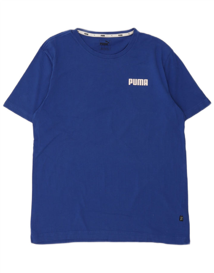 Puma Mens T-Shirt Top Medium Blue Cotton