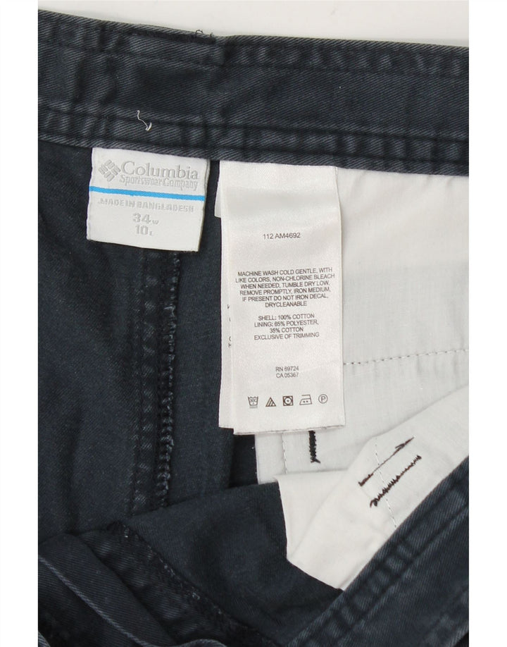 Columbia Mens Cargo Shorts W34 Large  Navy Blue Cotton