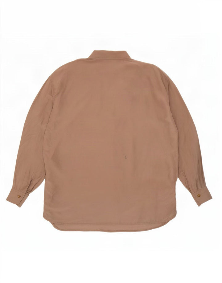 Vintage Womens Longline Oversized Shirt IT 44 Medium Beige
