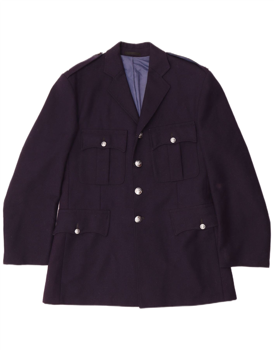 Vintage Mens Military Military Blazer Jacket UK 38 Medium Navy Blue