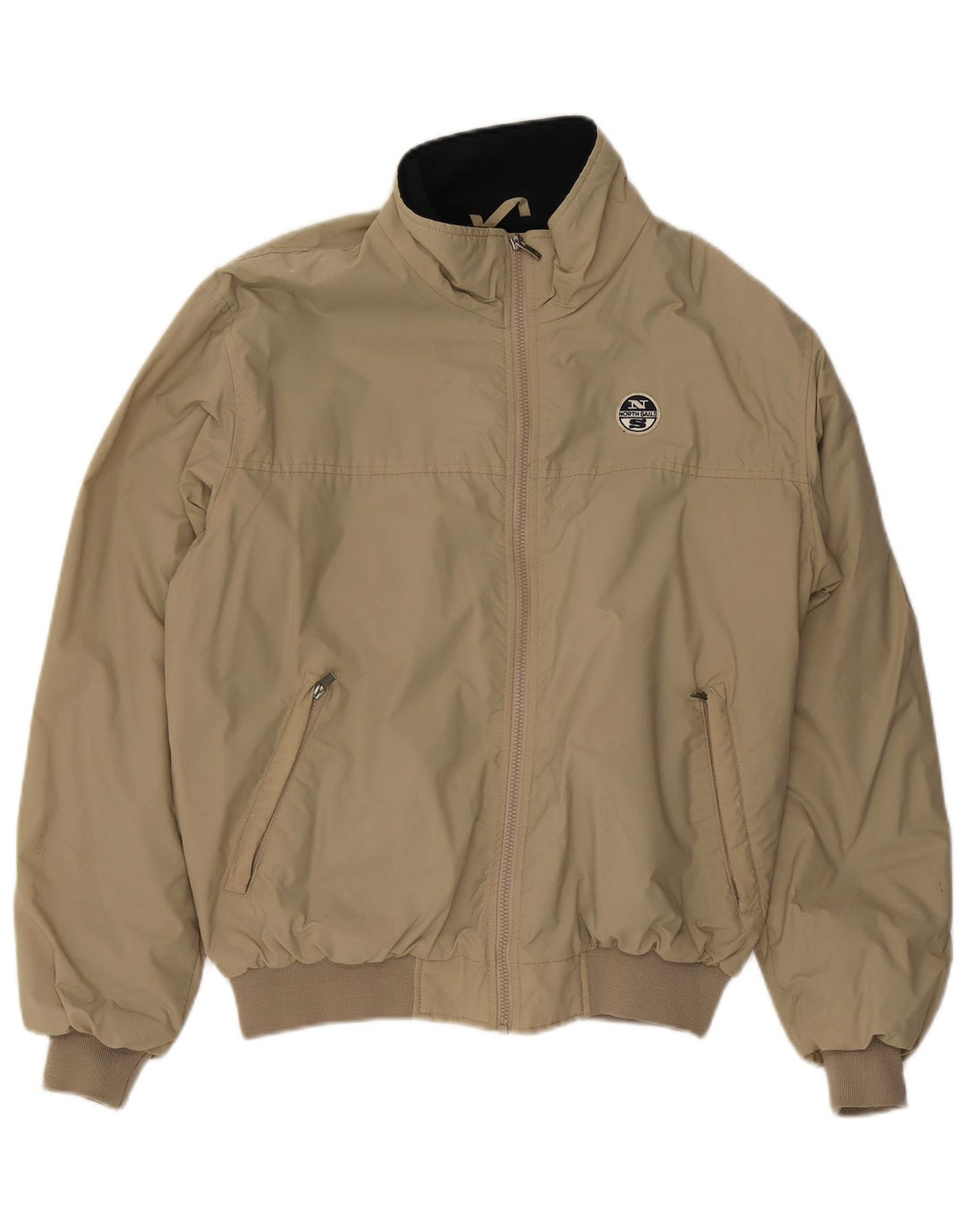 North Sails Herren Bomberjacke UK 40 Large Beige Polyamid