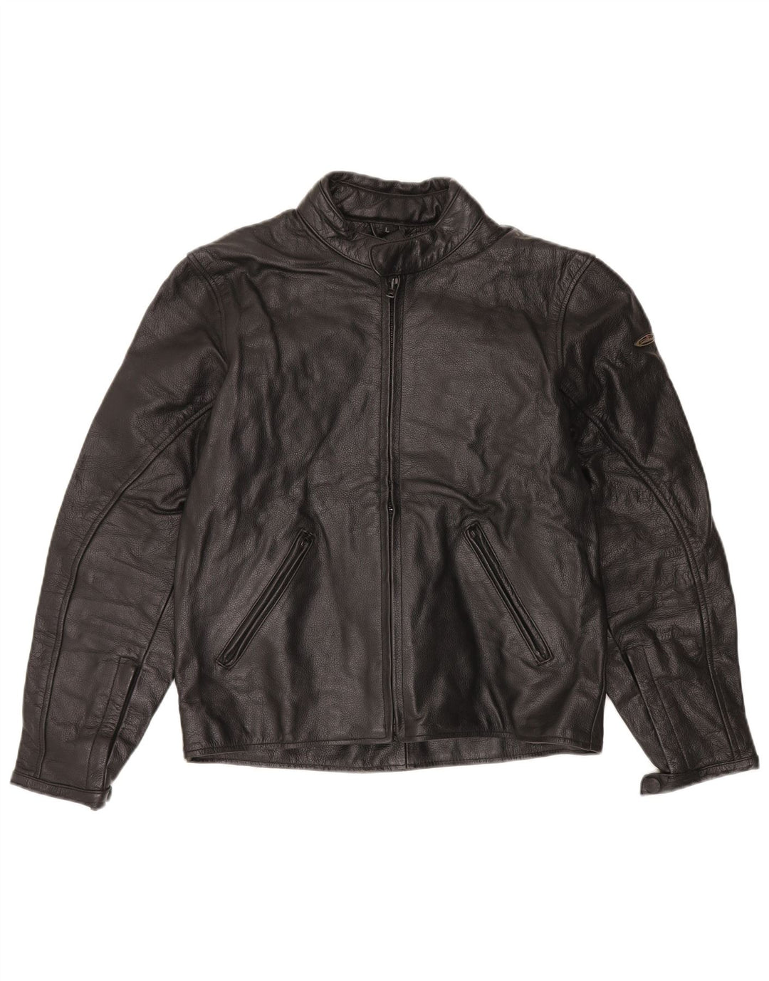 Jachetă vintage din piele pentru femei UK 16 Large Black