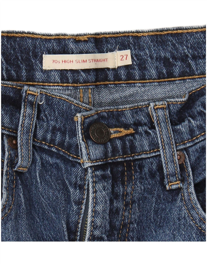 LEVI'S Womens High Rise Slim Straight Jeans W27 L28 Blue
