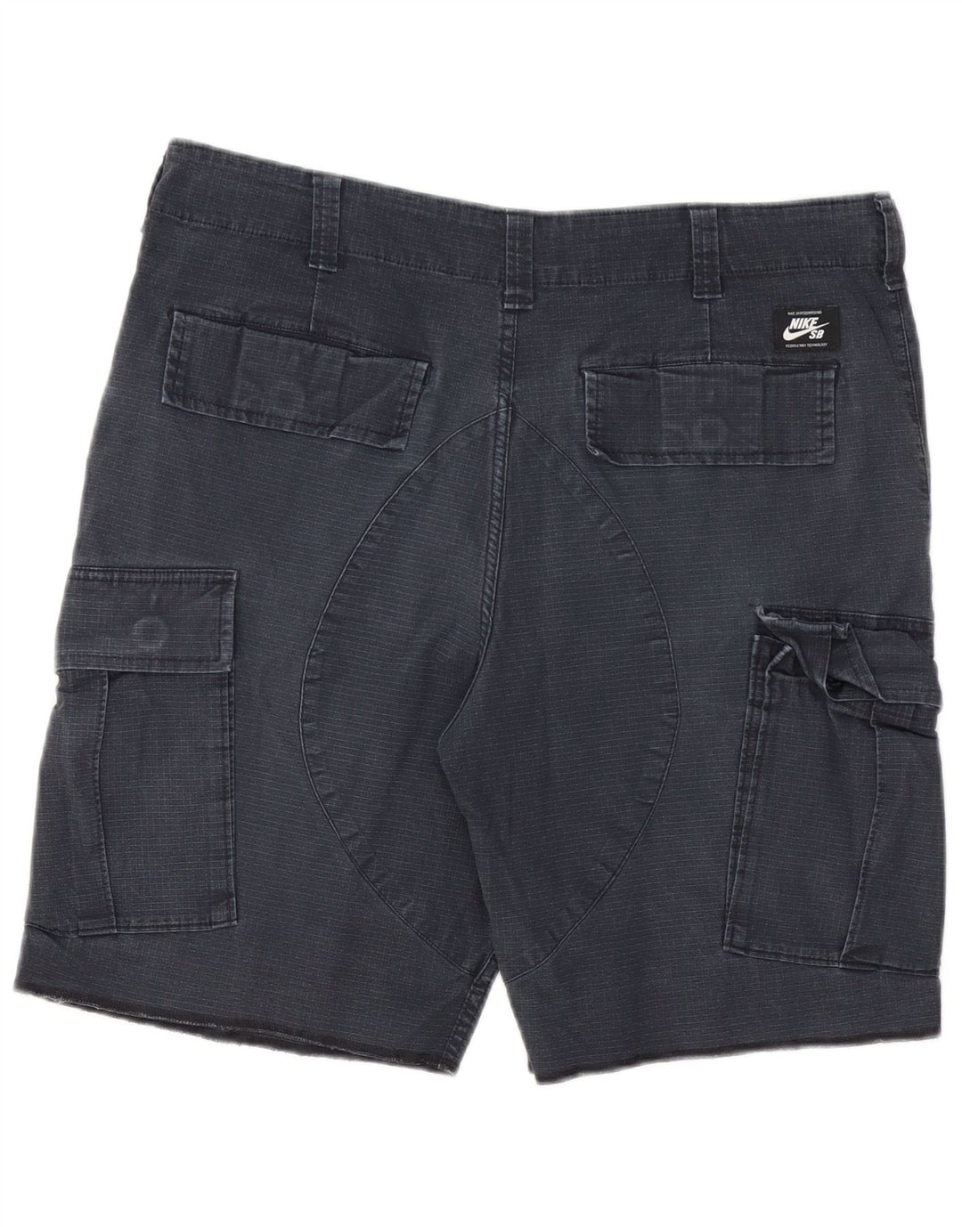 Nike Mens Cargo Shorts Medium W32  Grey Check Cotton