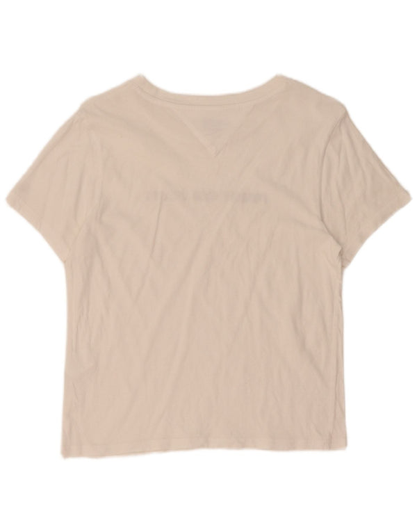 T-shirt grafica da donna Tommy Hilfiger Top UK 10 piccola bianca